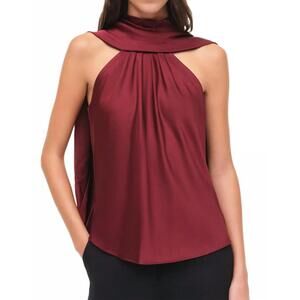 NEW SIMKHAI scarlett cape top in red